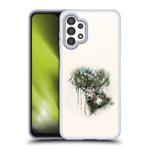 Riza Peker Animal Abstract Deer Wilderness Soft Gel Case for Samsung Galaxy A13 (2022)