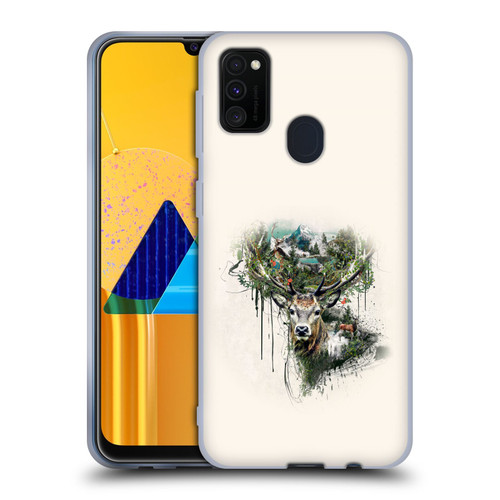 Riza Peker Animal Abstract Deer Wilderness Soft Gel Case for Samsung Galaxy M30s (2019)/M21 (2020)