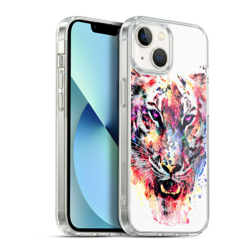 Riza Peker Animals Eye Of The Tiger Soft Gel Case for Apple iPhone 13