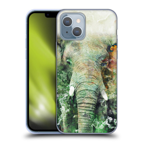 Riza Peker Animals Elephant Soft Gel Case for Apple iPhone 14
