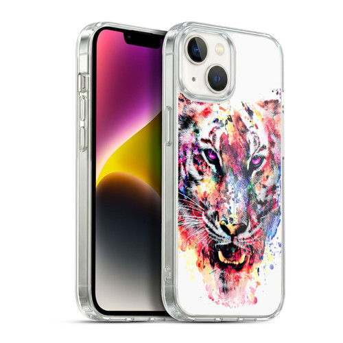 Riza Peker Animals Eye Of The Tiger Soft Gel Case for Apple iPhone 14