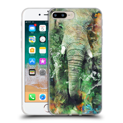 Riza Peker Animals Elephant Soft Gel Case for Apple iPhone 7 Plus / iPhone 8 Plus