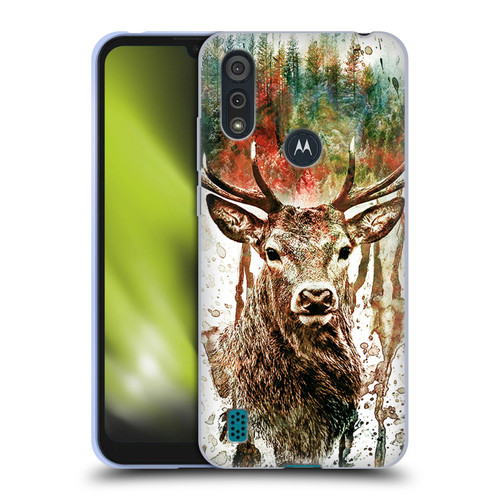 Riza Peker Animals Deer Soft Gel Case for Motorola Moto E6s (2020)