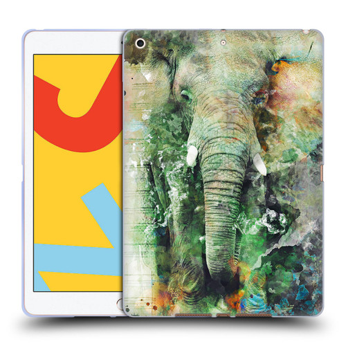 Riza Peker Animals Elephant Soft Gel Case for Apple iPad 10.2 2019/2020/2021