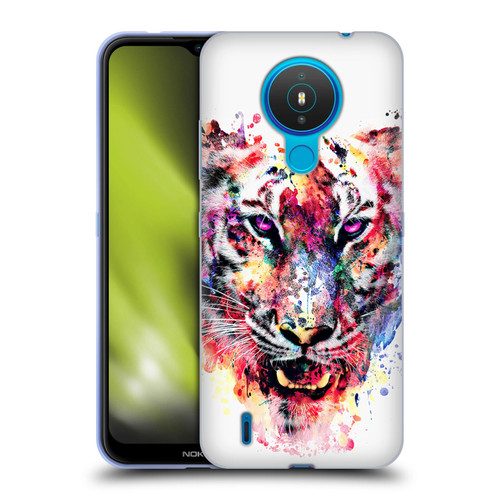 Riza Peker Animals Eye Of The Tiger Soft Gel Case for Nokia 1.4
