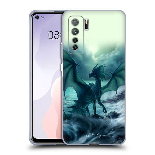 Piya Wannachaiwong Black Dragons Dark Waves Soft Gel Case for Huawei Nova 7 SE/P40 Lite 5G