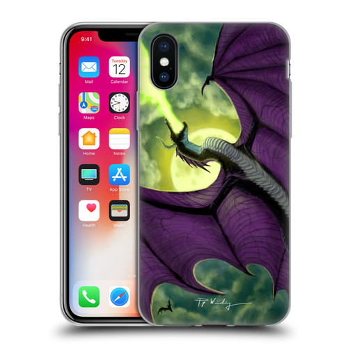 Piya Wannachaiwong Black Dragons Full Moon Soft Gel Case for Apple iPhone X / iPhone XS