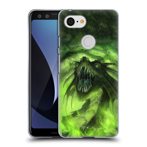 Piya Wannachaiwong Black Dragons Among Skulls Soft Gel Case for Google Pixel 3