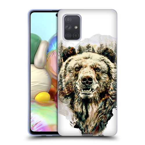 Riza Peker Animals Bear Soft Gel Case for Samsung Galaxy A71 (2019)