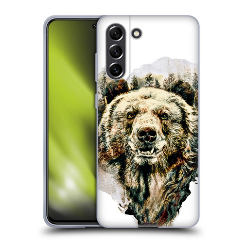 Riza Peker Animals Bear Soft Gel Case for Samsung Galaxy S21 FE 5G