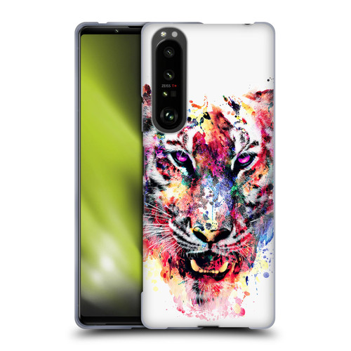 Riza Peker Animals Eye Of The Tiger Soft Gel Case for Sony Xperia 1 III