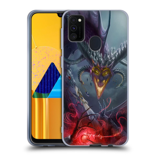 Piya Wannachaiwong Black Dragons Enchanted Soft Gel Case for Samsung Galaxy M30s (2019)/M21 (2020)
