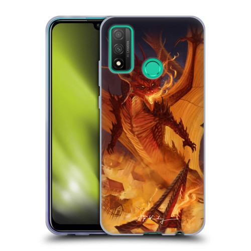 Piya Wannachaiwong Dragons Of Fire Dragonfire Soft Gel Case for Huawei P Smart (2020)