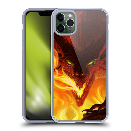 Piya Wannachaiwong Dragons Of Fire Glare Soft Gel Case for Apple iPhone 11 Pro Max