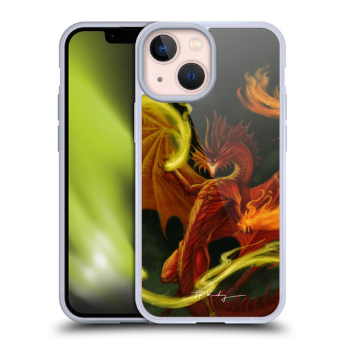 Piya Wannachaiwong Dragons Of Fire Magical Soft Gel Case for Apple iPhone 13 Mini