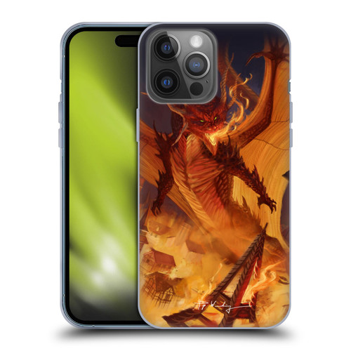 Piya Wannachaiwong Dragons Of Fire Dragonfire Soft Gel Case for Apple iPhone 14 Pro Max