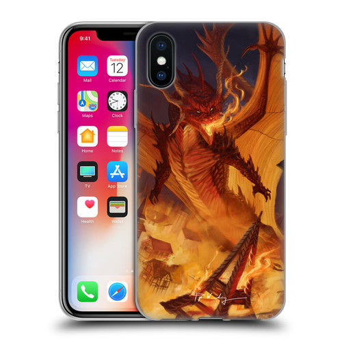 Piya Wannachaiwong Dragons Of Fire Dragonfire Soft Gel Case for Apple iPhone X / iPhone XS