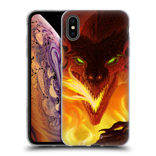 Piya Wannachaiwong Dragons Of Fire Glare Soft Gel Case for Apple iPhone XS Max