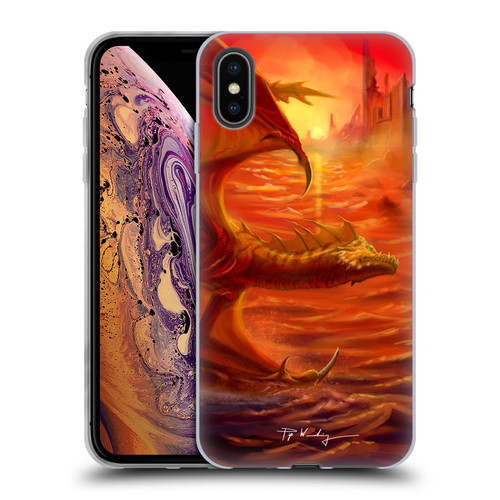 Piya Wannachaiwong Dragons Of Fire Lakeside Soft Gel Case for Apple iPhone XS Max