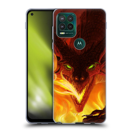 Piya Wannachaiwong Dragons Of Fire Glare Soft Gel Case for Motorola Moto G Stylus 5G 2021