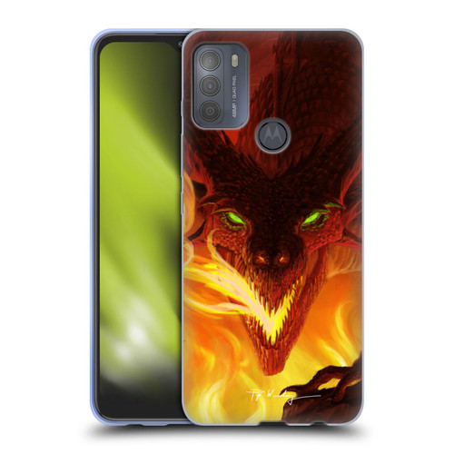 Piya Wannachaiwong Dragons Of Fire Glare Soft Gel Case for Motorola Moto G50