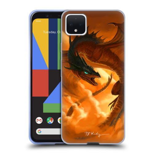 Piya Wannachaiwong Dragons Of Fire Sunrise Soft Gel Case for Google Pixel 4 XL
