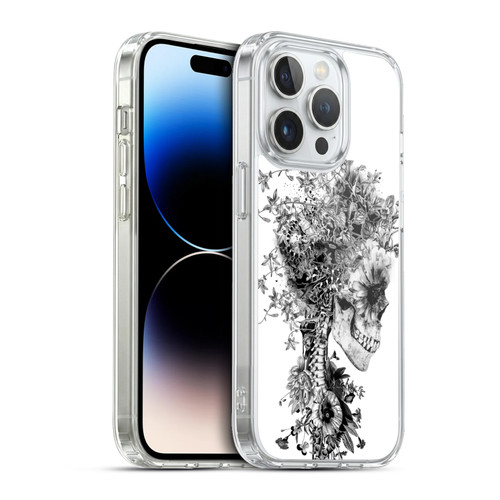 Riza Peker Skulls 6 Black And White Soft Gel Case for Apple iPhone 13 Pro & MagSafe