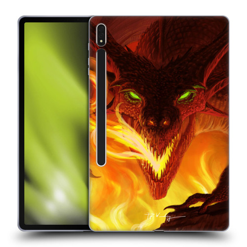 Piya Wannachaiwong Dragons Of Fire Glare Soft Gel Case for Samsung Galaxy Tab S8 Plus