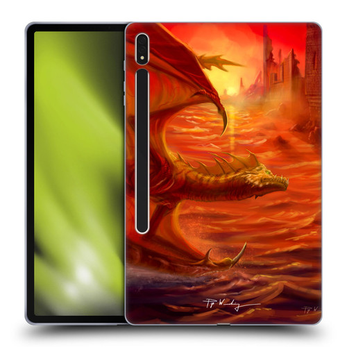 Piya Wannachaiwong Dragons Of Fire Lakeside Soft Gel Case for Samsung Galaxy Tab S8 Plus