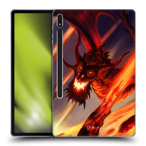 Piya Wannachaiwong Dragons Of Fire Soar Soft Gel Case for Samsung Galaxy Tab S8 Plus