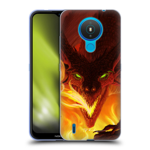 Piya Wannachaiwong Dragons Of Fire Glare Soft Gel Case for Nokia 1.4