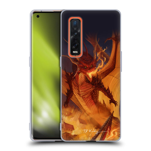 Piya Wannachaiwong Dragons Of Fire Dragonfire Soft Gel Case for OPPO Find X2 Pro 5G