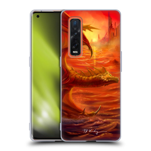 Piya Wannachaiwong Dragons Of Fire Lakeside Soft Gel Case for OPPO Find X2 Pro 5G