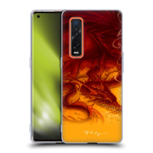 Piya Wannachaiwong Dragons Of Fire Treasure Soft Gel Case for OPPO Find X2 Pro 5G