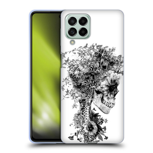 Riza Peker Skulls 6 Black And White Soft Gel Case for Samsung Galaxy M53 (2022)