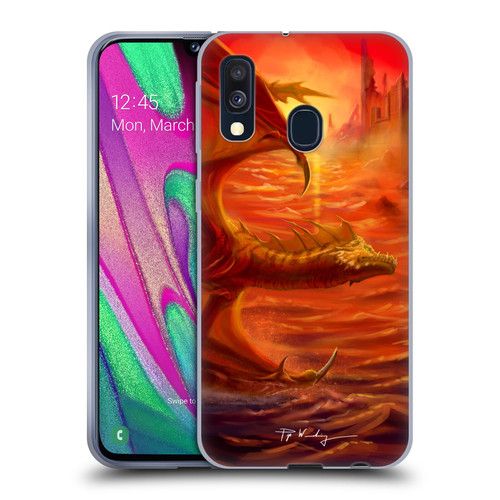 Piya Wannachaiwong Dragons Of Fire Lakeside Soft Gel Case for Samsung Galaxy A40 (2019)