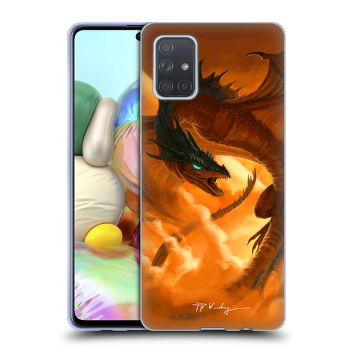 Piya Wannachaiwong Dragons Of Fire Sunrise Soft Gel Case for Samsung Galaxy A71 (2019)