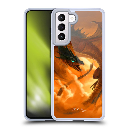 Piya Wannachaiwong Dragons Of Fire Sunrise Soft Gel Case for Samsung Galaxy S21 5G