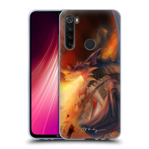 Piya Wannachaiwong Dragons Of Fire Blast Soft Gel Case for Xiaomi Redmi Note 8T