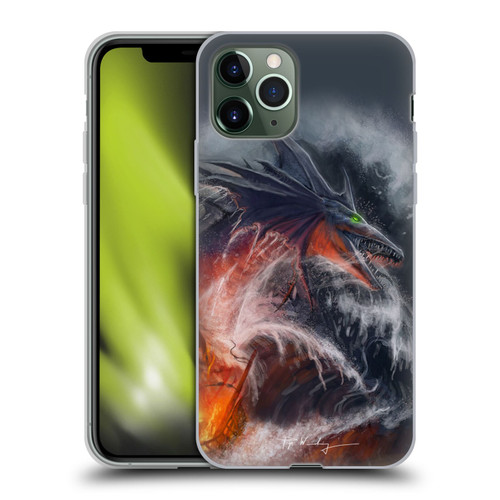 Piya Wannachaiwong Dragons Of Sea And Storms Sea Fire Dragon Soft Gel Case for Apple iPhone 11 Pro