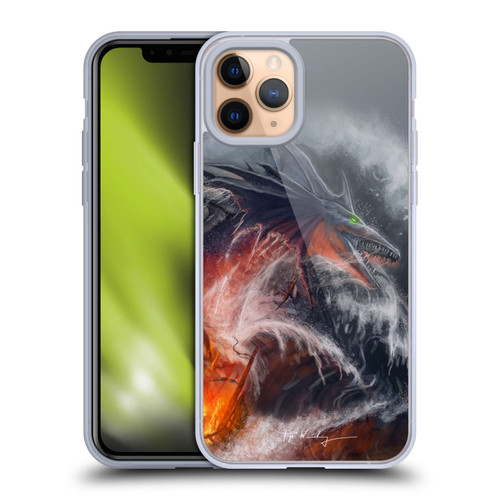 Piya Wannachaiwong Dragons Of Sea And Storms Sea Fire Dragon Soft Gel Case for Apple iPhone 11 Pro