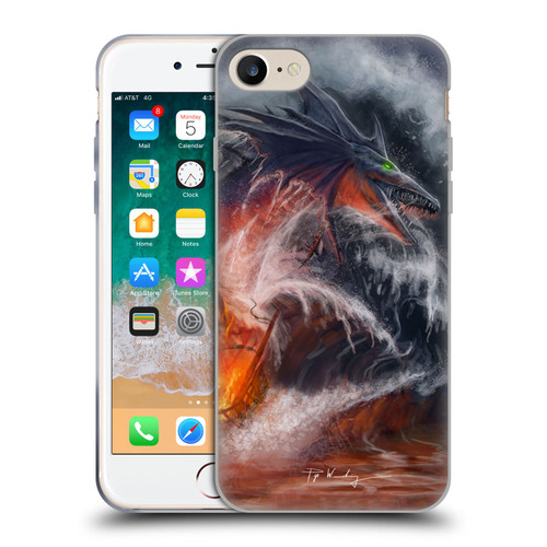 Piya Wannachaiwong Dragons Of Sea And Storms Sea Fire Dragon Soft Gel Case for Apple iPhone 7 / 8 / SE 2020 & 2022
