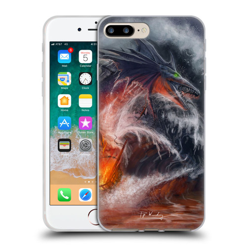 Piya Wannachaiwong Dragons Of Sea And Storms Sea Fire Dragon Soft Gel Case for Apple iPhone 7 Plus / iPhone 8 Plus
