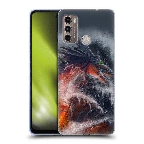 Piya Wannachaiwong Dragons Of Sea And Storms Sea Fire Dragon Soft Gel Case for Motorola Moto G60 / Moto G40 Fusion