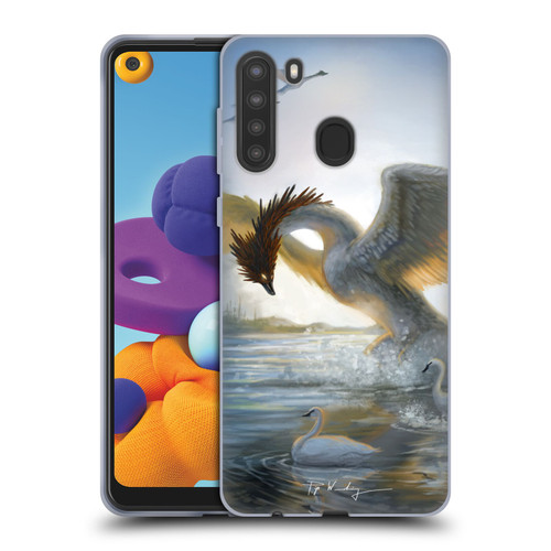 Piya Wannachaiwong Dragons Of Sea And Storms Swan Dragon Soft Gel Case for Samsung Galaxy A21 (2020)