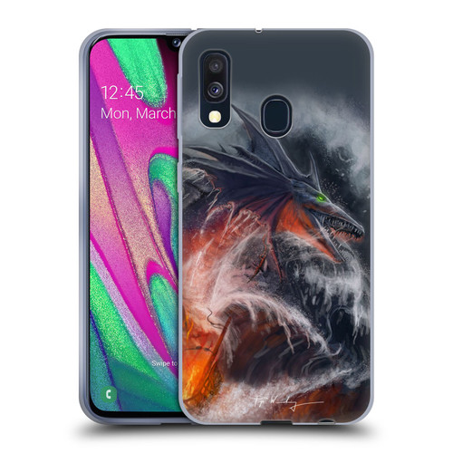 Piya Wannachaiwong Dragons Of Sea And Storms Sea Fire Dragon Soft Gel Case for Samsung Galaxy A40 (2019)