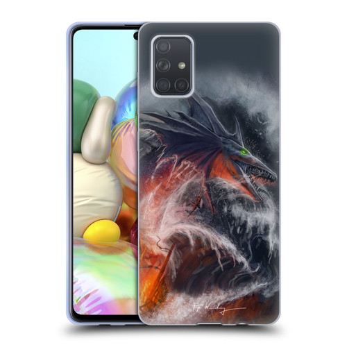 Piya Wannachaiwong Dragons Of Sea And Storms Sea Fire Dragon Soft Gel Case for Samsung Galaxy A71 (2019)