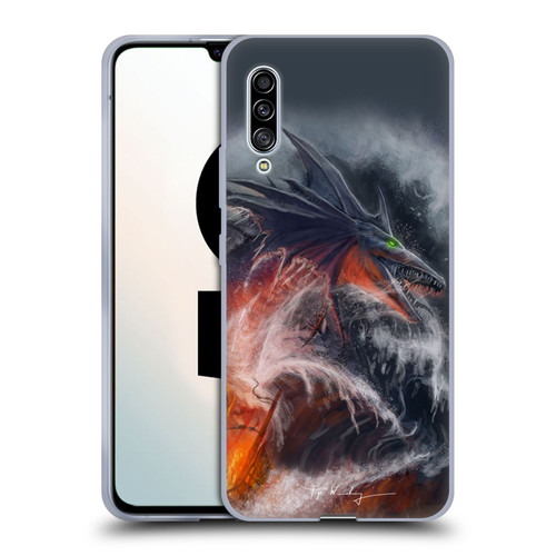 Piya Wannachaiwong Dragons Of Sea And Storms Sea Fire Dragon Soft Gel Case for Samsung Galaxy A90 5G (2019)