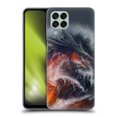 Piya Wannachaiwong Dragons Of Sea And Storms Sea Fire Dragon Soft Gel Case for Samsung Galaxy M33 (2022)