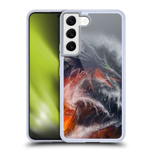 Piya Wannachaiwong Dragons Of Sea And Storms Sea Fire Dragon Soft Gel Case for Samsung Galaxy S22 5G